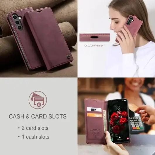 CaseMe 013 Samsung Galaxy S25 Plus Hoesje Book Case met Standaard Rood afbeelding 8