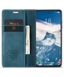 CaseMe 013 Samsung Galaxy S25 Plus Hoesje Book Case met Standaard Blauw