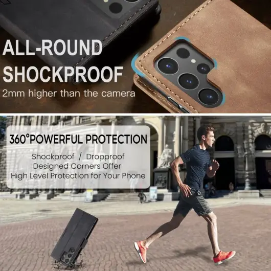 CaseMe 013 Samsung Galaxy S25 Ultra Hoesje Book Case met Standaard Zwart afbeelding 8
