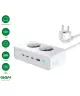 4smart Oplaad Station Bureau GaN 65W 3X USB-C + 2X AC Stopcontact + USB-A Wit