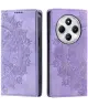 Xiaomi Redmi 14C Hoesje Mandala Print Book Case Paars