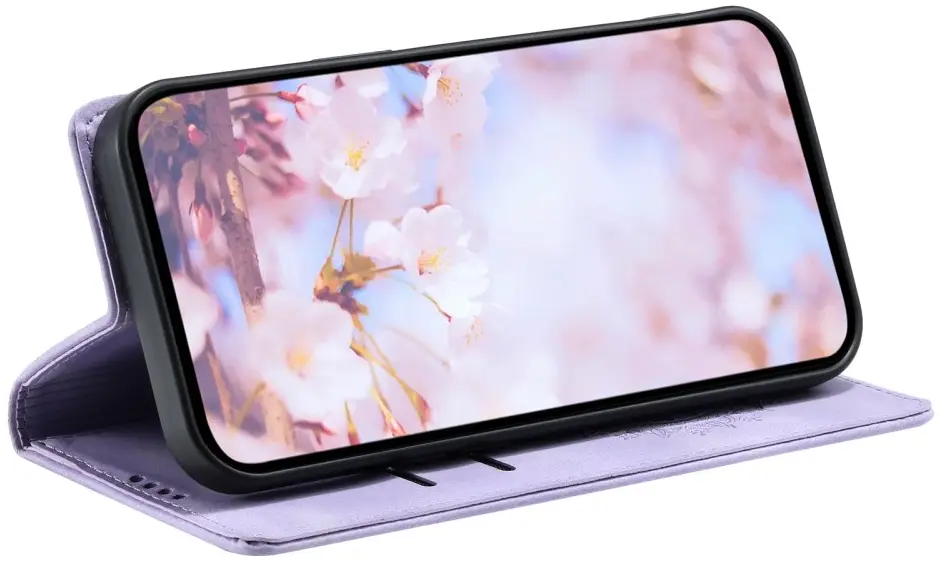 Xiaomi Redmi 14C Hoesje Mandala Print Book Case Paars afbeelding 5