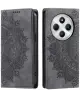 Xiaomi Redmi 14C Hoesje Mandala Print Book Case Grijs