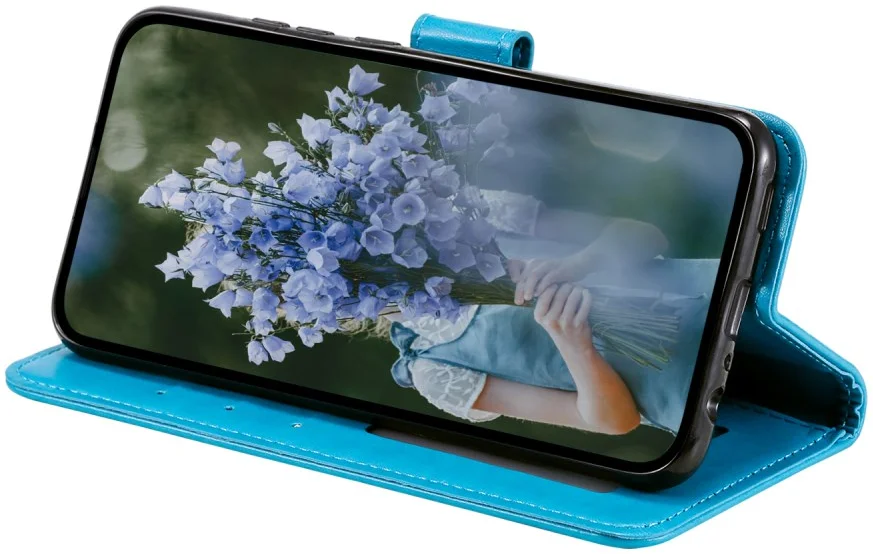 Xiaomi Redmi 14C Hoesje Mandala Book Case met Pasjeshouder Blauw afbeelding 4