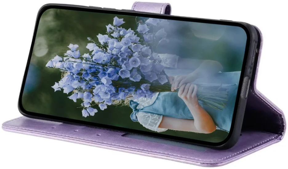 Xiaomi Redmi 14C Hoesje Mandala Book Case met Pasjeshouder Paars afbeelding 4