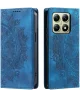 Xiaomi 14T Hoesje Mandala Book Case met Pasjeshouder Blauw