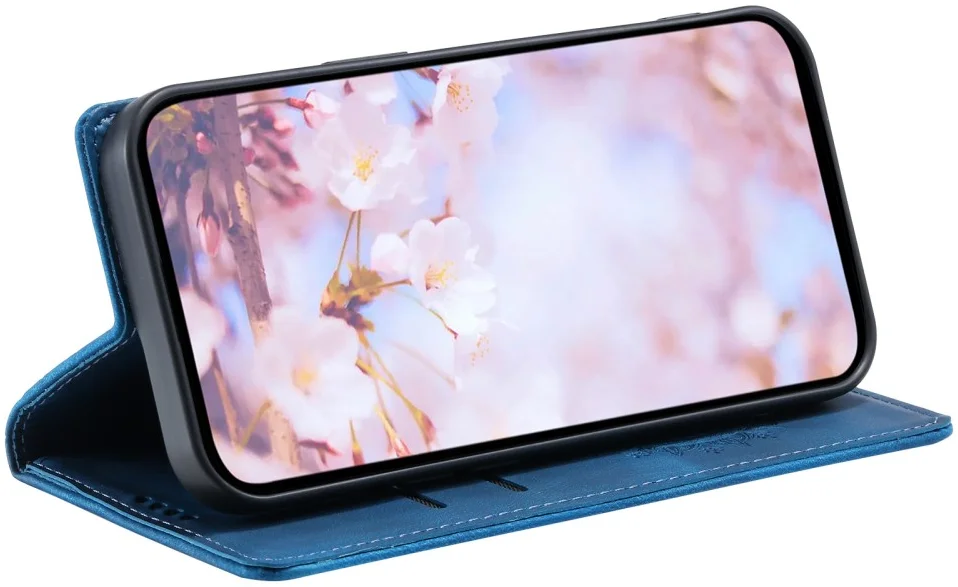Xiaomi 14T Hoesje Mandala Book Case met Pasjeshouder Blauw afbeelding 6