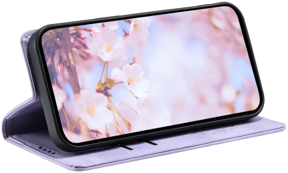 Xiaomi 14T Hoesje Mandala Book Case met Pasjeshouder Paars afbeelding 6