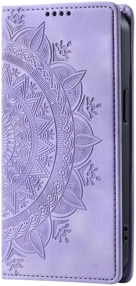 Xiaomi 14T Hoesje Mandala Book Case met Pasjeshouder Paars afbeelding 9