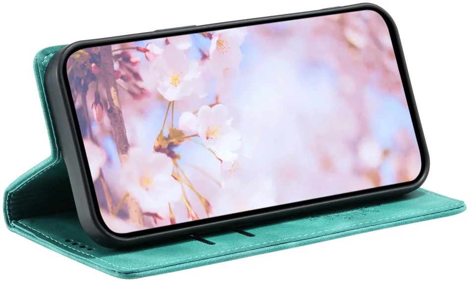 Xiaomi 14T Hoesje Mandala Book Case met Pasjeshouder Groen afbeelding 6