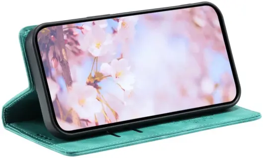 Xiaomi 14T Hoesje Mandala Book Case met Pasjeshouder Groen afbeelding 6