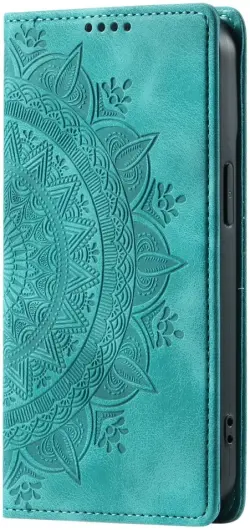 Xiaomi 14T Hoesje Mandala Book Case met Pasjeshouder Groen afbeelding 9