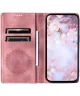 Xiaomi 14T Hoesje Mandala Book Case met Pasjeshouder Roze Goud