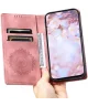 Xiaomi 14T Hoesje Mandala Book Case met Pasjeshouder Roze Goud