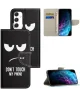 Samsung Galaxy A16 Hoesje Portemonnee Book Case Don't Touch Print