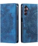 Samsung Galaxy A16 Hoesje Mandala Book Case met Pasjeshouder Blauw