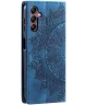 Samsung Galaxy A16 Hoesje Mandala Book Case met Pasjeshouder Blauw