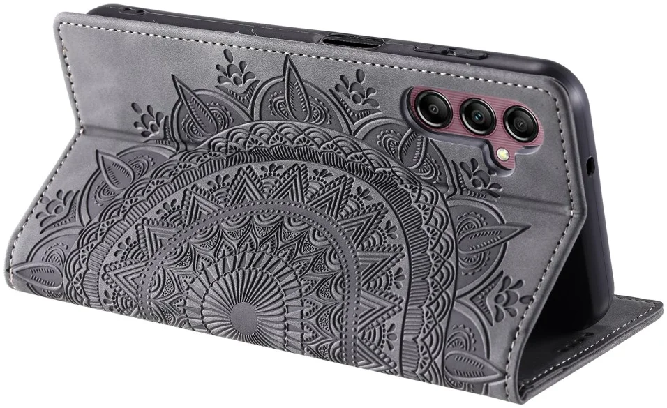 Samsung Galaxy A16 Hoesje Mandala Book Case met Pasjeshouder Zwart afbeelding 6