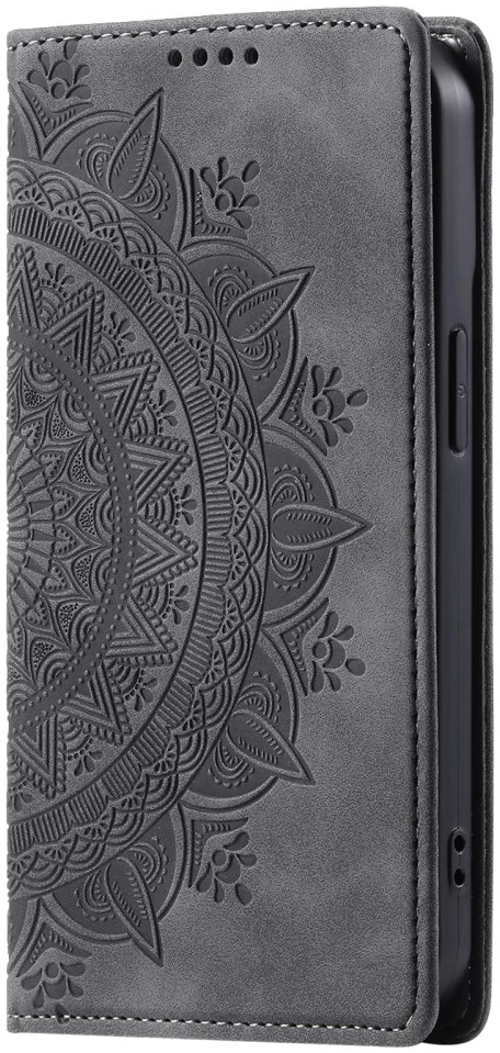 Samsung Galaxy A16 Hoesje Mandala Book Case met Pasjeshouder Zwart afbeelding 8