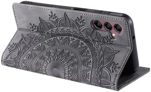Samsung Galaxy A16 Hoesje Mandala Book Case met Pasjeshouder Zwart afbeelding 6