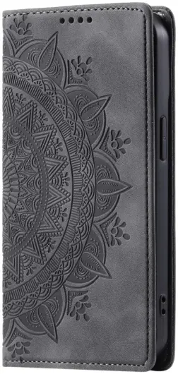 Samsung Galaxy A16 Hoesje Mandala Book Case met Pasjeshouder Zwart afbeelding 8