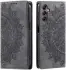 Samsung Galaxy A16 Hoesje Mandala Book Case met Pasjeshouder Zwart afbeelding 1