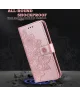 Xiaomi 14T Pro Hoesje Bloemen Print Wallet Book Case Roze