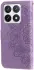 Xiaomi 14T Pro Hoesje Bloemen Print Wallet Book Case Paars afbeelding 10