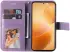 Xiaomi 14T Pro Hoesje Bloemen Print Wallet Book Case Paars afbeelding 2