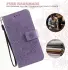 Xiaomi 14T Pro Hoesje Bloemen Print Wallet Book Case Paars afbeelding 4