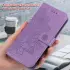 Xiaomi 14T Pro Hoesje Bloemen Print Wallet Book Case Paars afbeelding 6