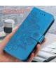 Xiaomi 14T Pro Hoesje Bloemen Print Wallet Book Case Blauw