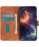 KHAZNEH Xiaomi Redmi A3 Hoesje Retro Wallet Book Case Bruin