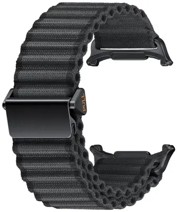 Samsung Galaxy Watch Ultra Bandje - Nylon Band - Zwart (S/M/L) Bandjes