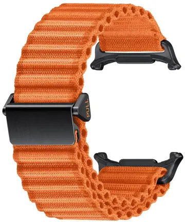 Samsung Galaxy Watch Ultra Bandje - Nylon Band - Oranje (S/M/L) Bandjes