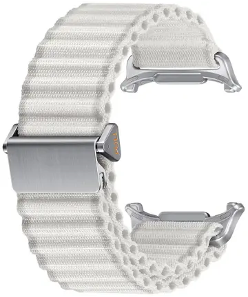 Samsung Galaxy Watch Ultra Bandje - Nylon Band - Wit (S/M/L) Bandjes