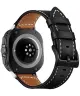 Samsung Galaxy Watch Ultra Bandje - Duurzaam Kalfsleer - 47MM - Zwart/Bruin