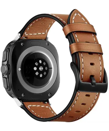 Samsung Galaxy Watch Ultra Bandje - Duurzaam Kalfsleer - 47MM - Bruin Bandjes