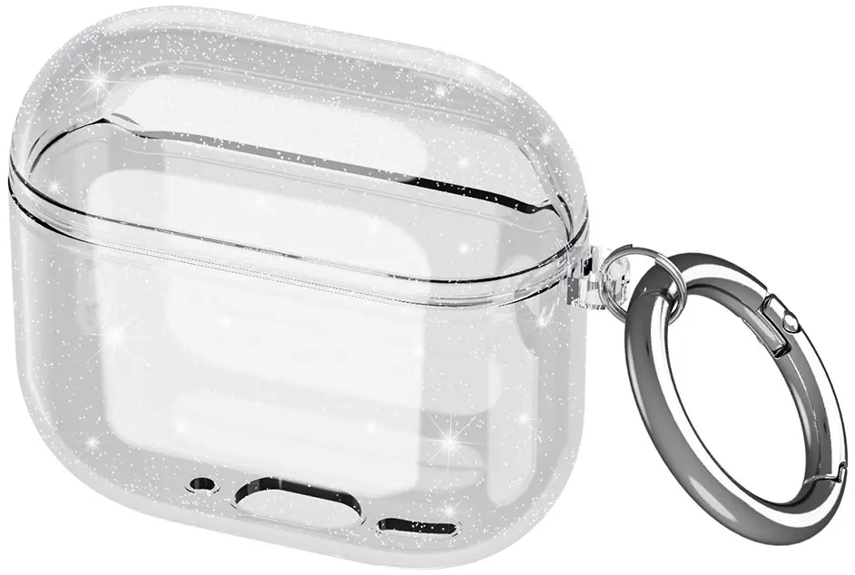 Apple AirPods 4 Hoesje TPU met Ring Glitter Transparent afbeelding 1
