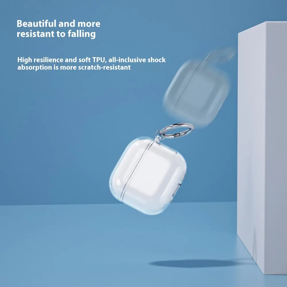 Apple AirPods 4 Hoesje TPU met Ring Transparant afbeelding 2