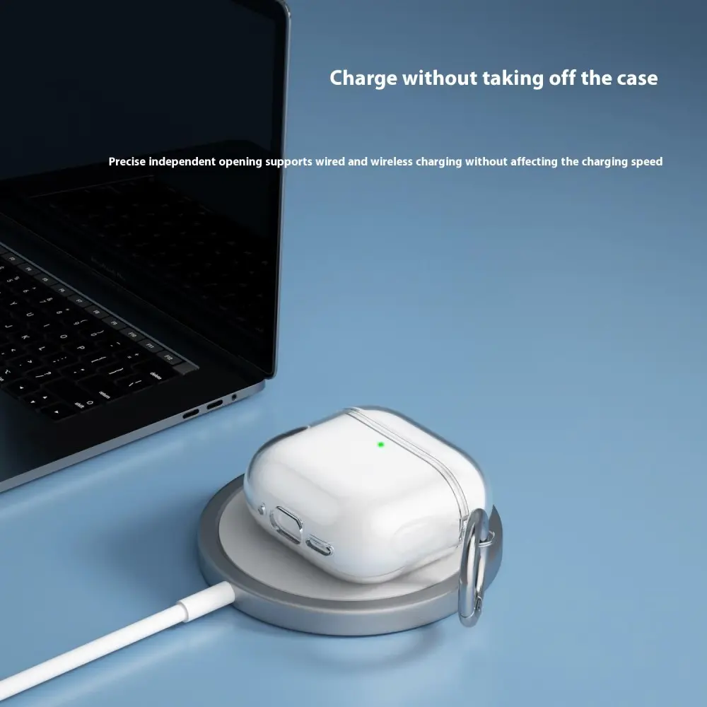 Apple AirPods 4 Hoesje TPU met Ring Transparant afbeelding 3