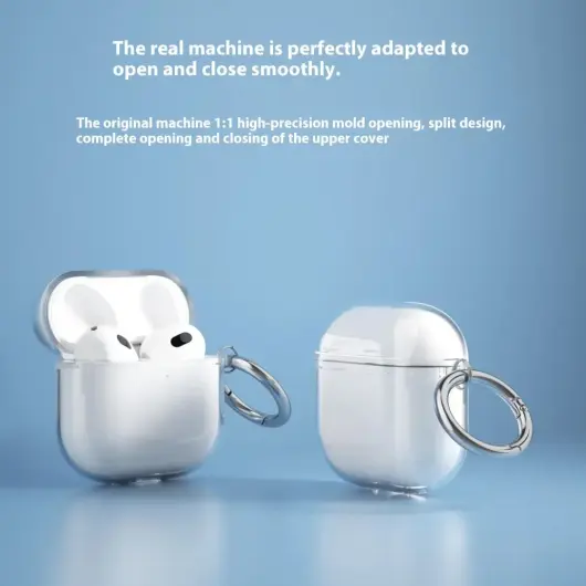 Apple AirPods 4 Hoesje TPU met Ring Transparant afbeelding 9