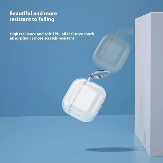 Apple AirPods 4 Hoesje TPU met Ring Transparant afbeelding 2