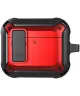 Apple AirPods 4 Hoesje Shockproof Cover met Karabijnhaak Rood