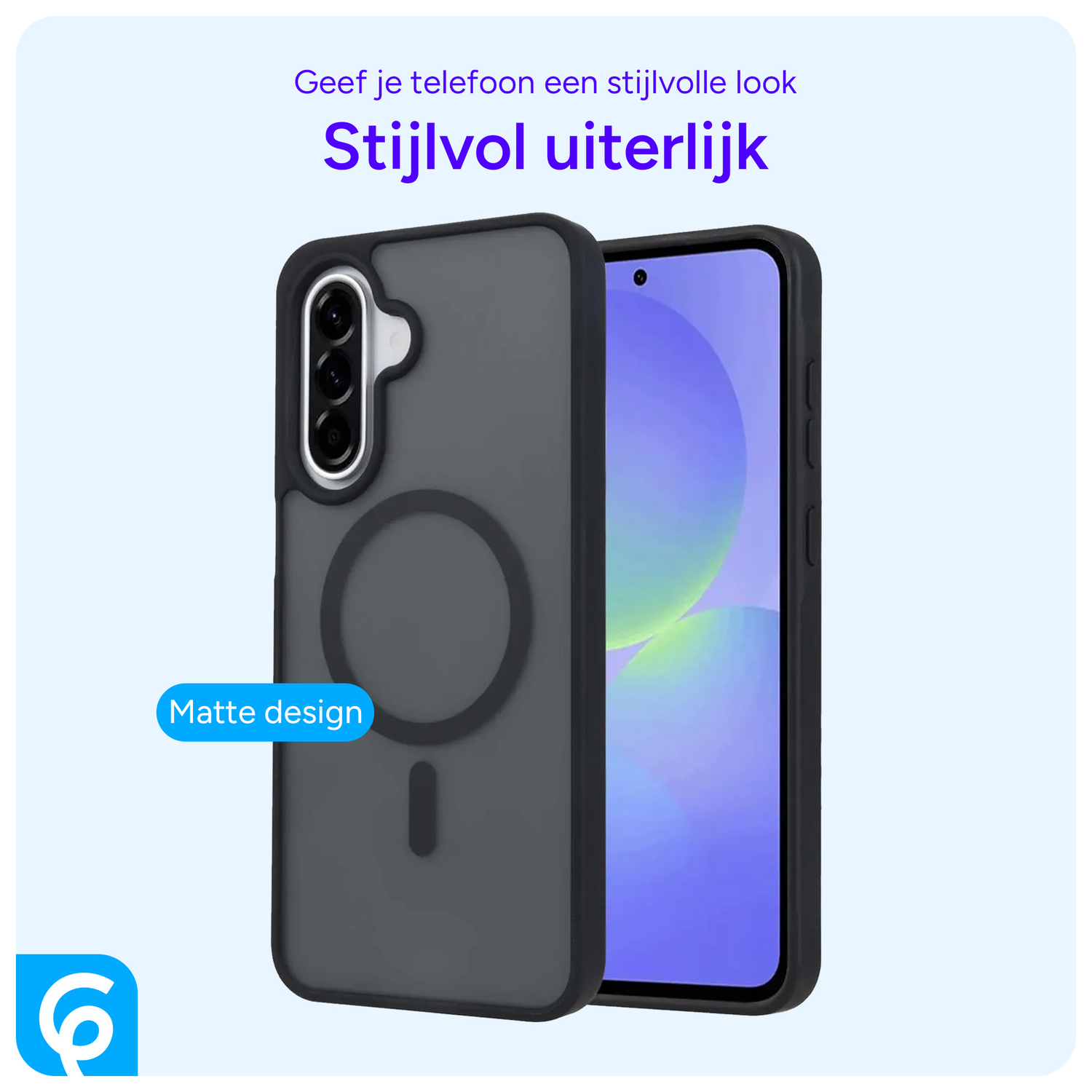 Samsung Galaxy A56 Hoesje met MagSafe Back Cover Matte Zwart afbeelding 5