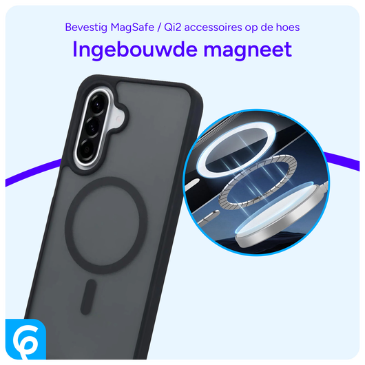 Samsung Galaxy A56 Hoesje met MagSafe Back Cover Matte Zwart afbeelding 4