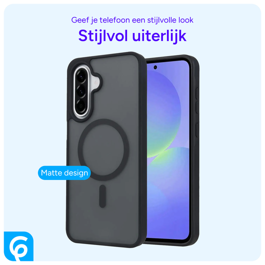 Samsung Galaxy A56 Hoesje met MagSafe Back Cover Matte Zwart afbeelding 5