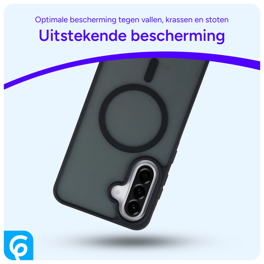 Samsung Galaxy A56 Hoesje met MagSafe Back Cover Matte Zwart afbeelding 2