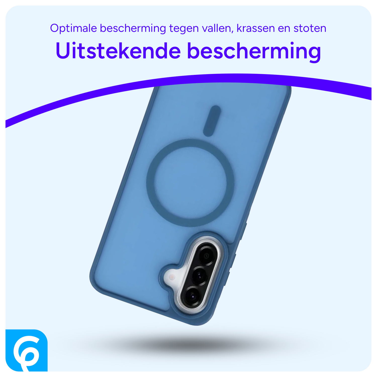 Samsung Galaxy A56 Hoesje met MagSafe Back Cover Matte Blauw afbeelding 2