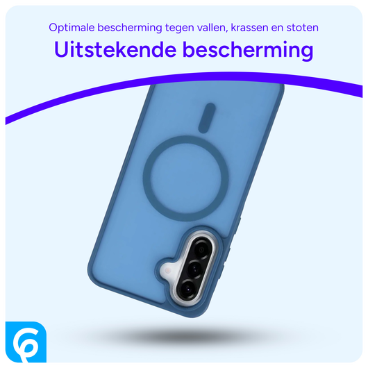 Samsung Galaxy A56 Hoesje met MagSafe Back Cover Matte Blauw afbeelding 2